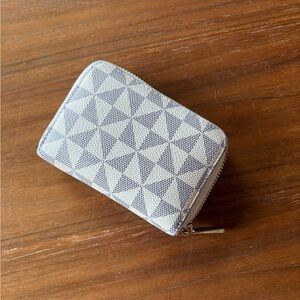 Luxury Inspired Geometric Zip Card Wallet